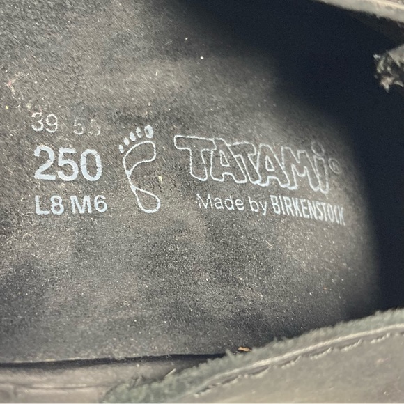 Tatami Birkenstock Women’s 8 Men's 6 Black Leather Clogs Mules Slip On - Picture 16 of 16